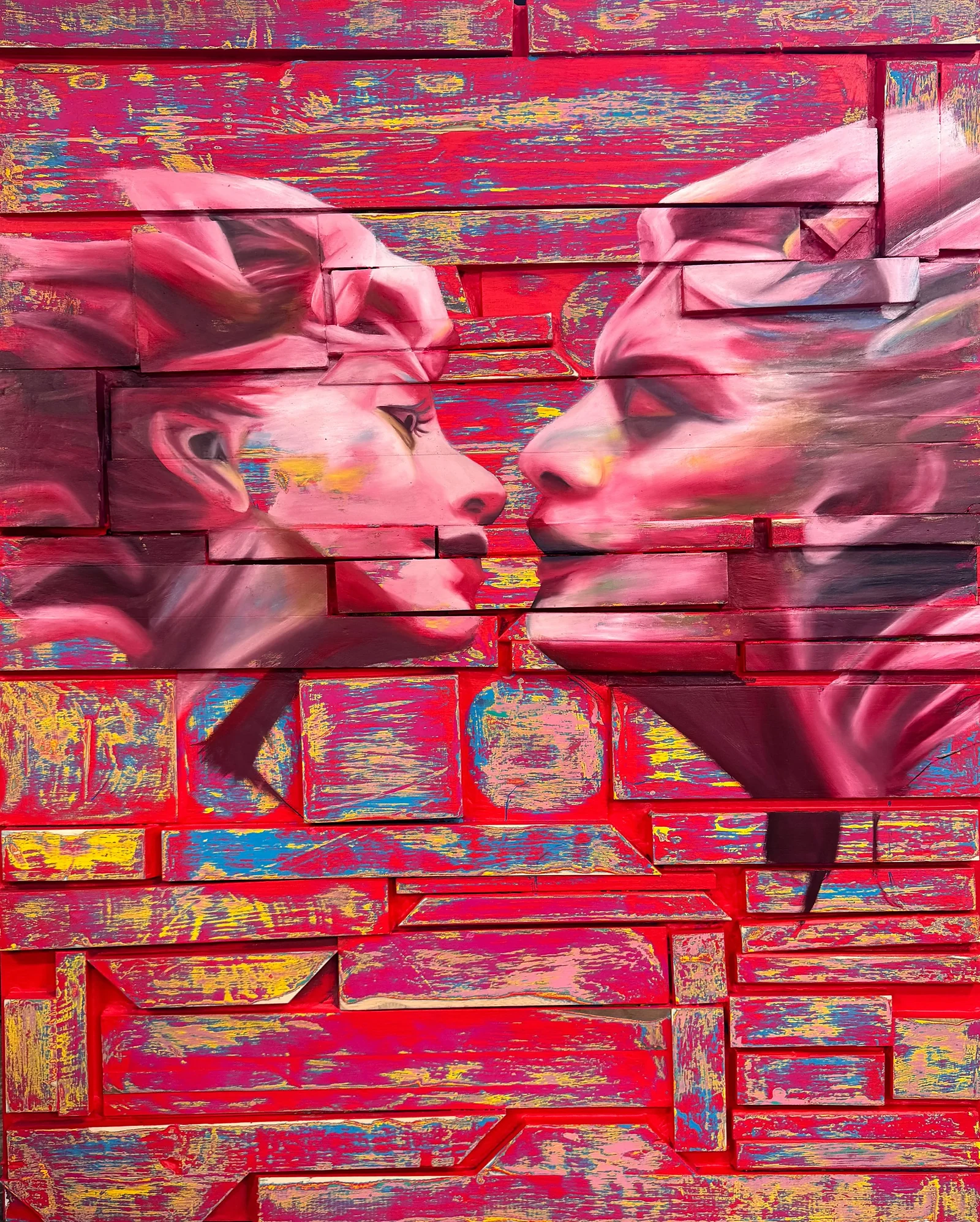 Kiss Me, painting by Federica Bocca